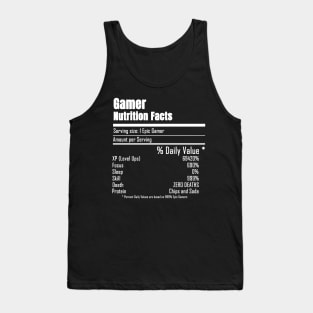 gamer nutrition facts Tank Top